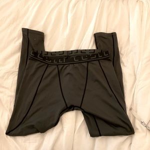 Green thermal legging pants